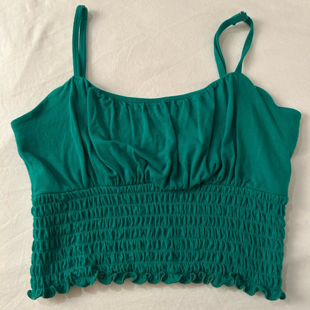 Green Hollister tank top adjustable straps